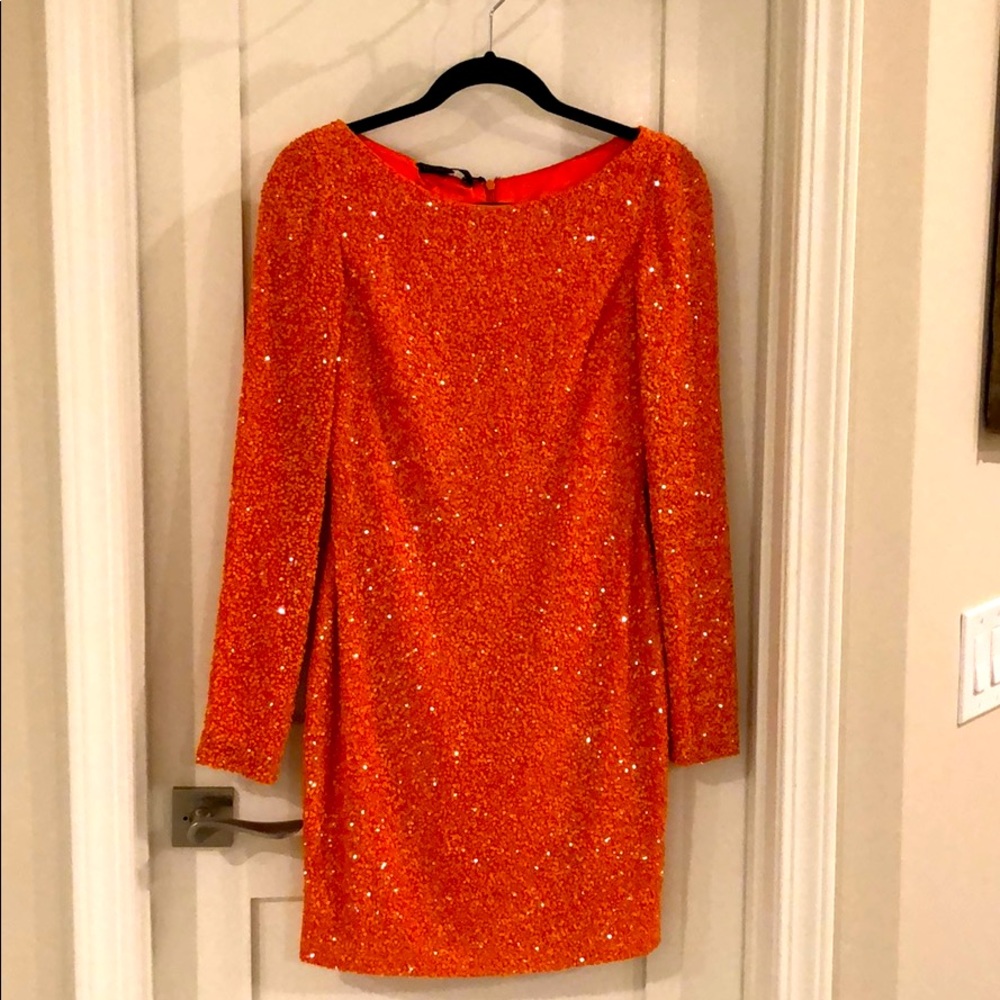 Oday Shakar boat neck beaded sheath dress